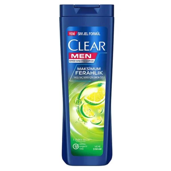 شامپو کلییر لیمویی برای موی چرب آقایان مدل Clear men _ حجم 350 میل