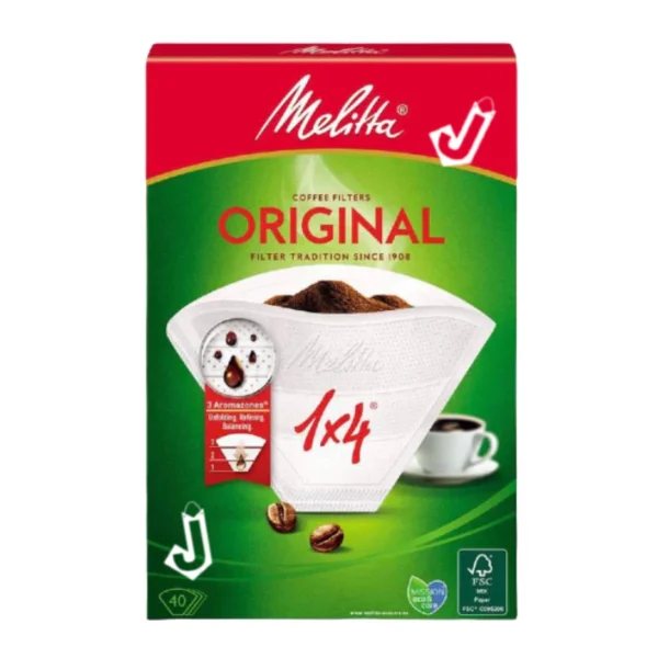 فیلتر کاغذی قهوه ملیتا بسته 40 عددی _ 100 گرم