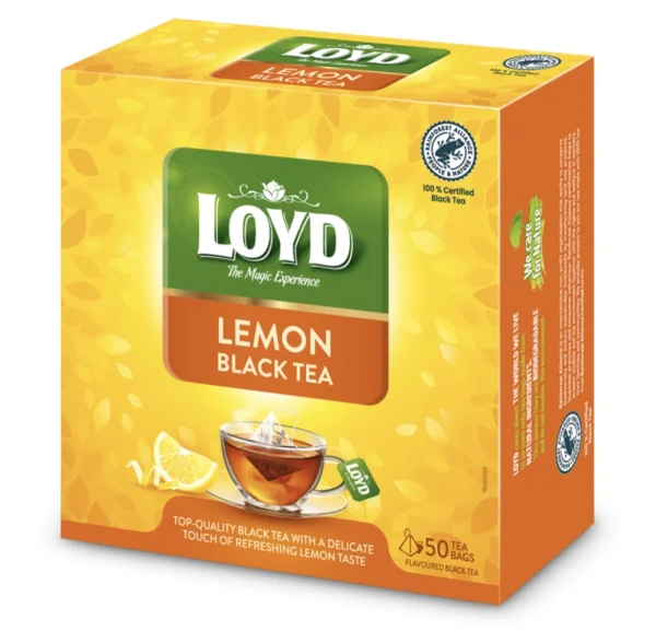 چای کیسه ای لوید طعم چای سیاه لیمویی بسته 20 عددی _ 40 گرم