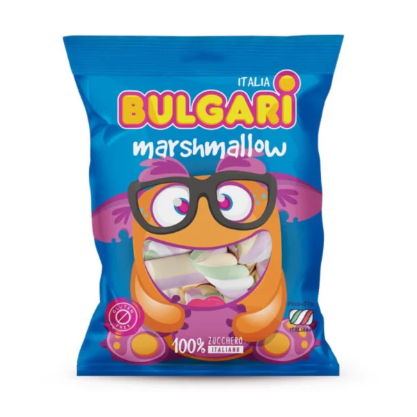 مارشمالو ایتالیا بولگاری مدل پیچی 4 رنگ _ 125 گرم
