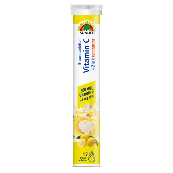 قرص جوشان ویتامین سی و زینک سان لایف _ 102 گرم