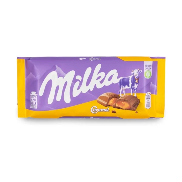 شکلات میلکا با مغز کارامل _ 100 گرم