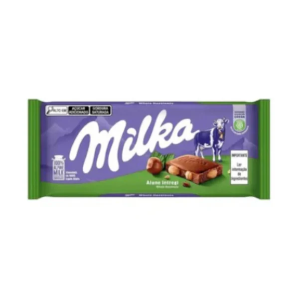 شکلات میلکا با مغز فندق کامل _ 100 گرم