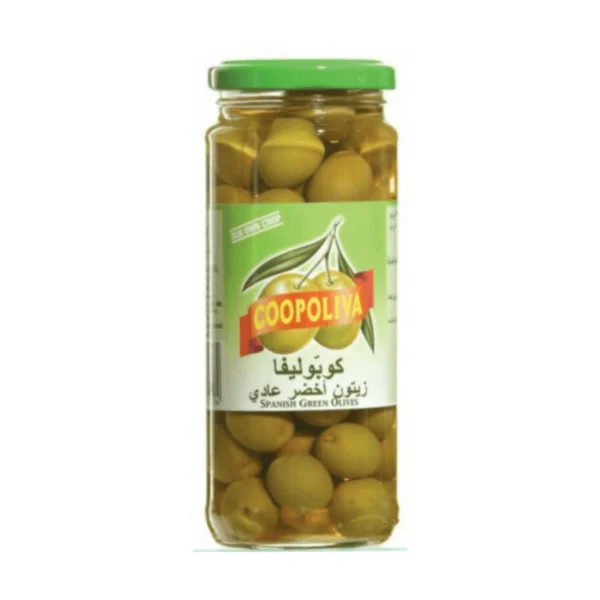 زیتون سبز هسته دار کوپولیوا شیشه ای _ 935 گرم