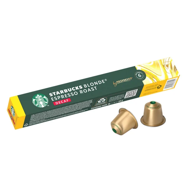 کپسول قهوه استارباکس مدلDECAF ESPRESSO ROAST BLONDE بسته 10 عددی _ 51 گرم