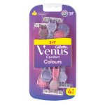 ژیلت زنانه ونوس 3 تیغه مدل comfort colours بسته 4 عددی