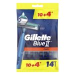 خودتراش مردانه ژیلت 2 تیغه مدل Gillette Blue plus بسته 14 عددی